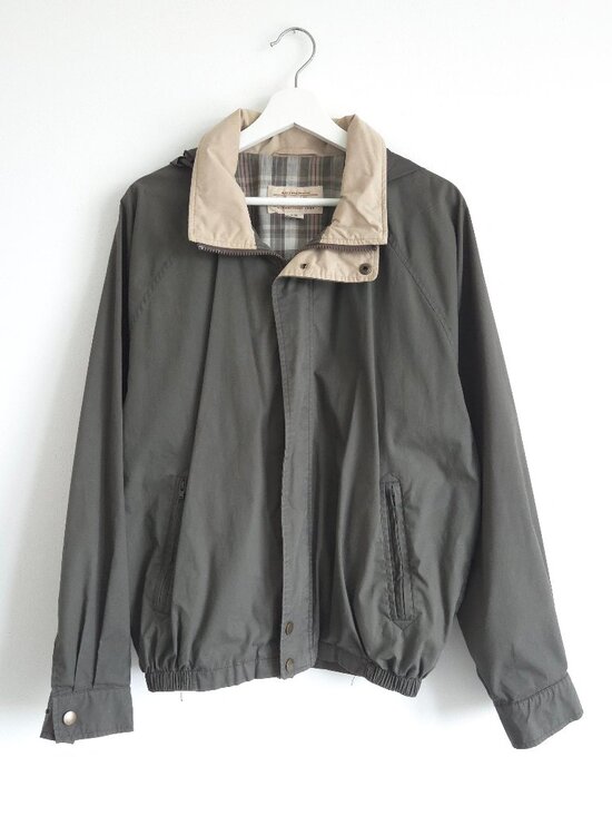 Vintage Jackets & Blazers - Vintage Retro Olive Green Lightweight Jacket
